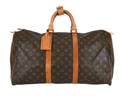 Vintage Keepall 50, &pound;650, Handbags, Brown, Canvas, Front view